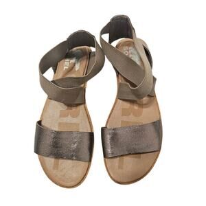 SOREL Ella II Flat Sandal in Ash Brown Size 8
